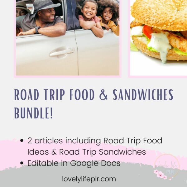 road trip and sandwiches PLR articles bundle