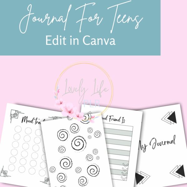 Customizable PLR journal pages for Canva
